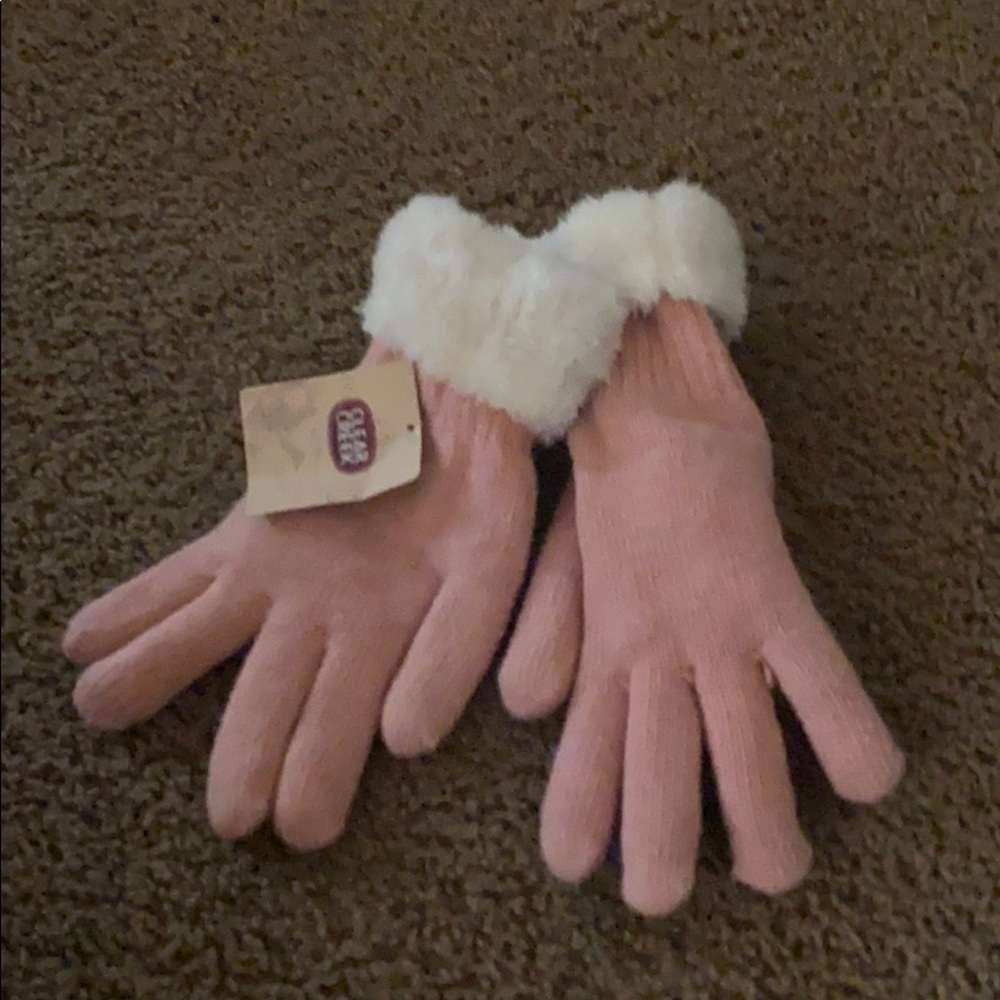 Pink gloves brand new tag still on them